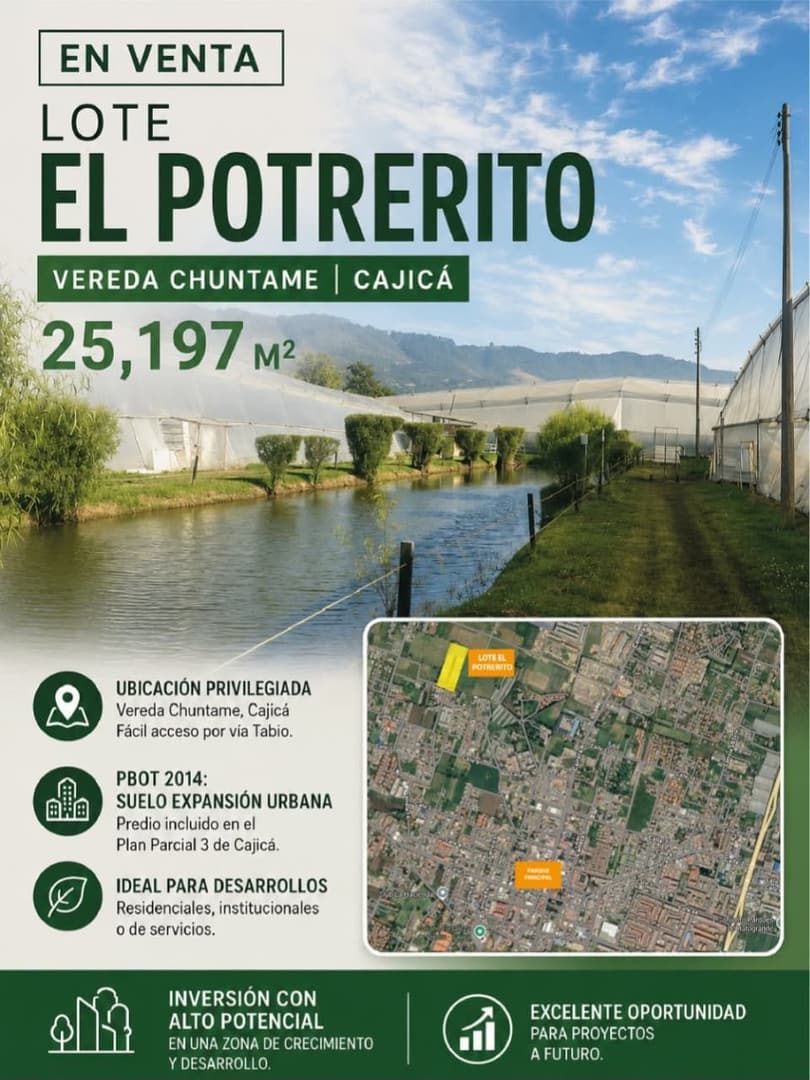 Lote urbano en Cajicá
